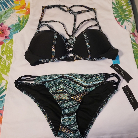 Ambrielle Swimwear Strappy Pushup Bikini - Picture 1 of 4